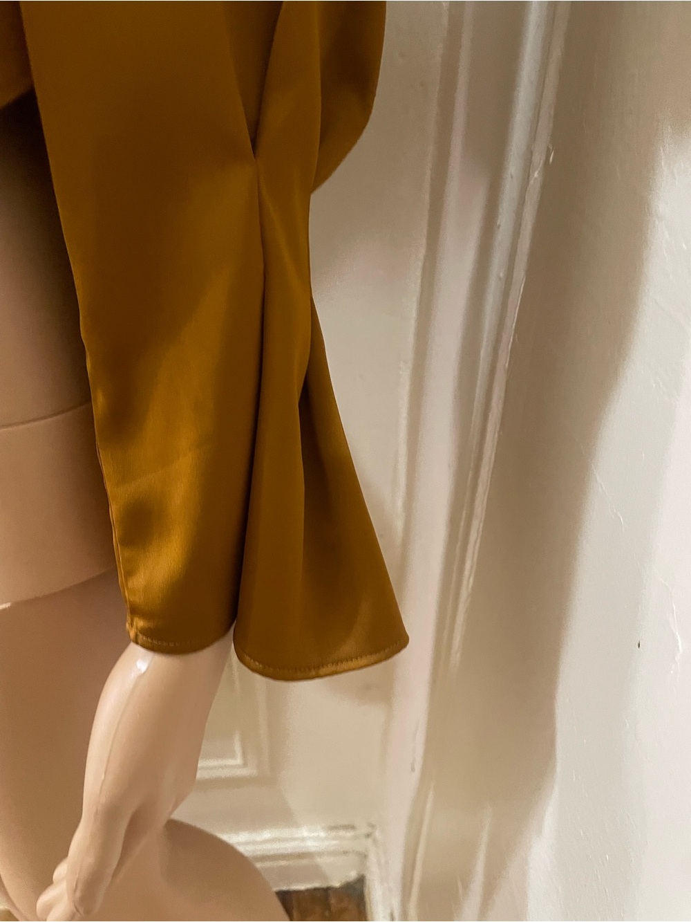 NAP Satin-Look Blouse in Mustard - Picture 16 of 16